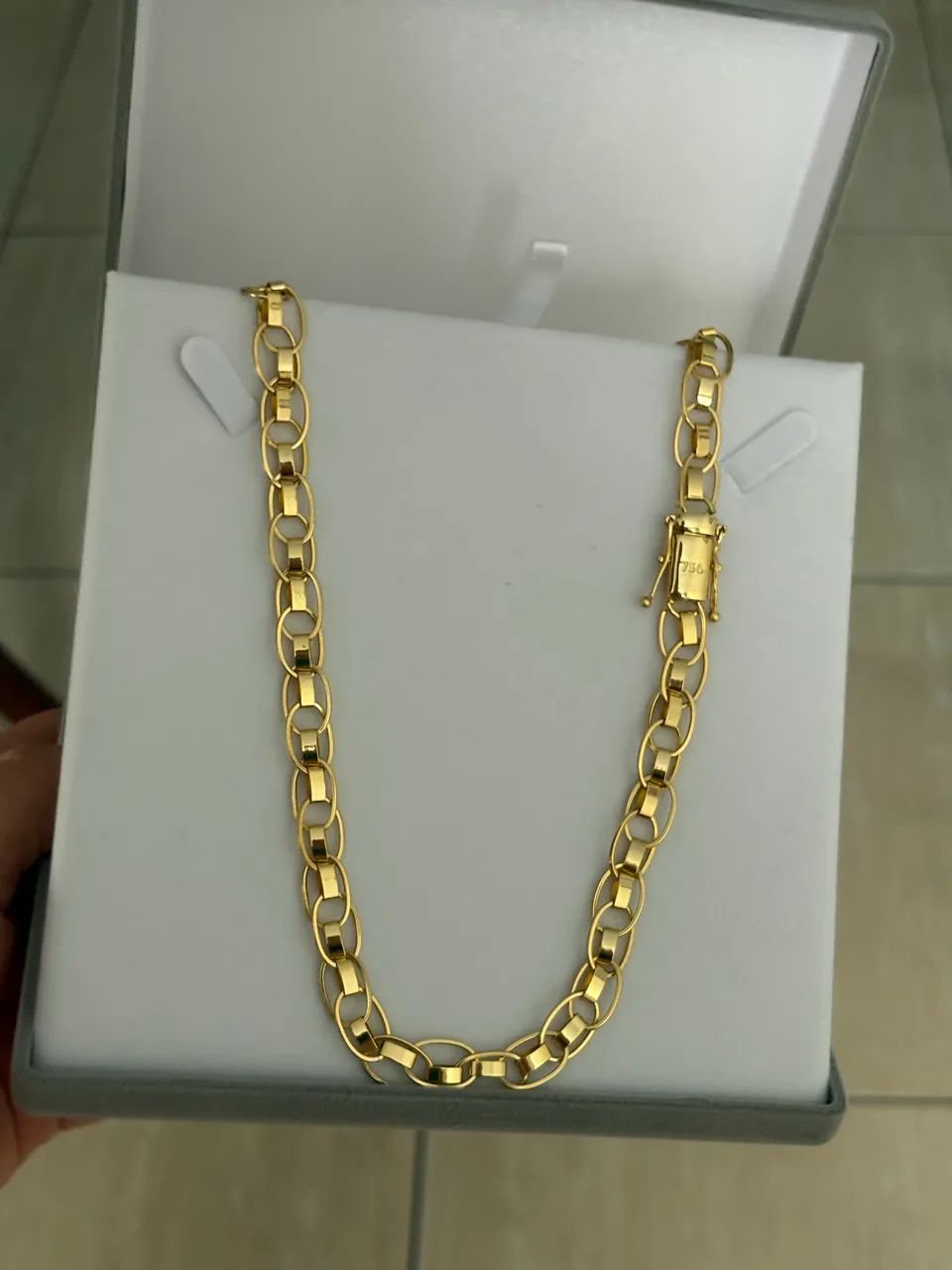 Corrente feita em moeda banhada a ouro 18k - Foto 2