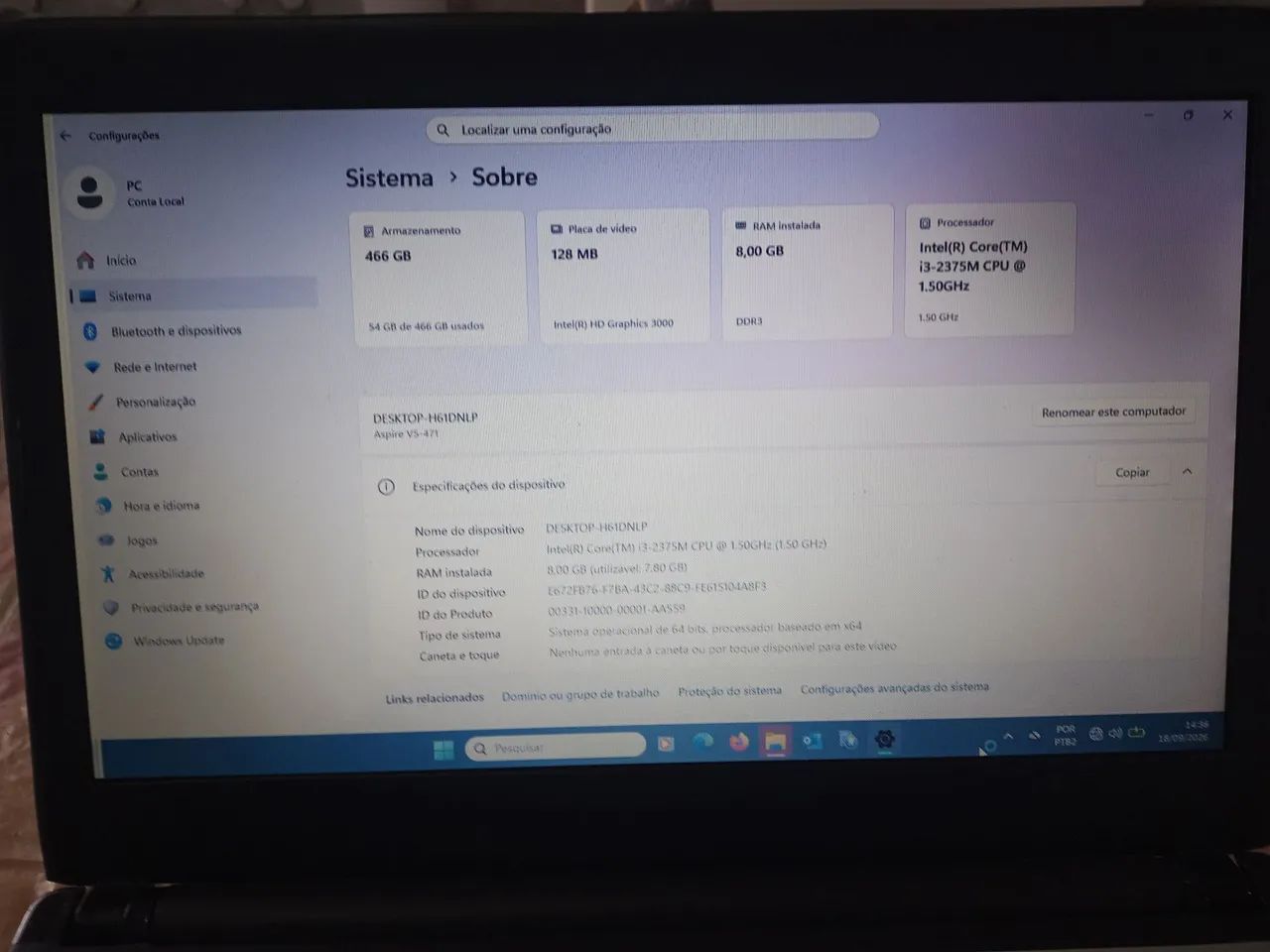 Notebook Acer Windows 11 Pro - Foto 3
