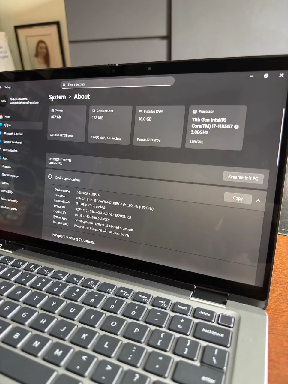 Notebook Dell Latitude 7420 2-em-1 Touchscreen i7 16GB 512GB SSD - Foto 5