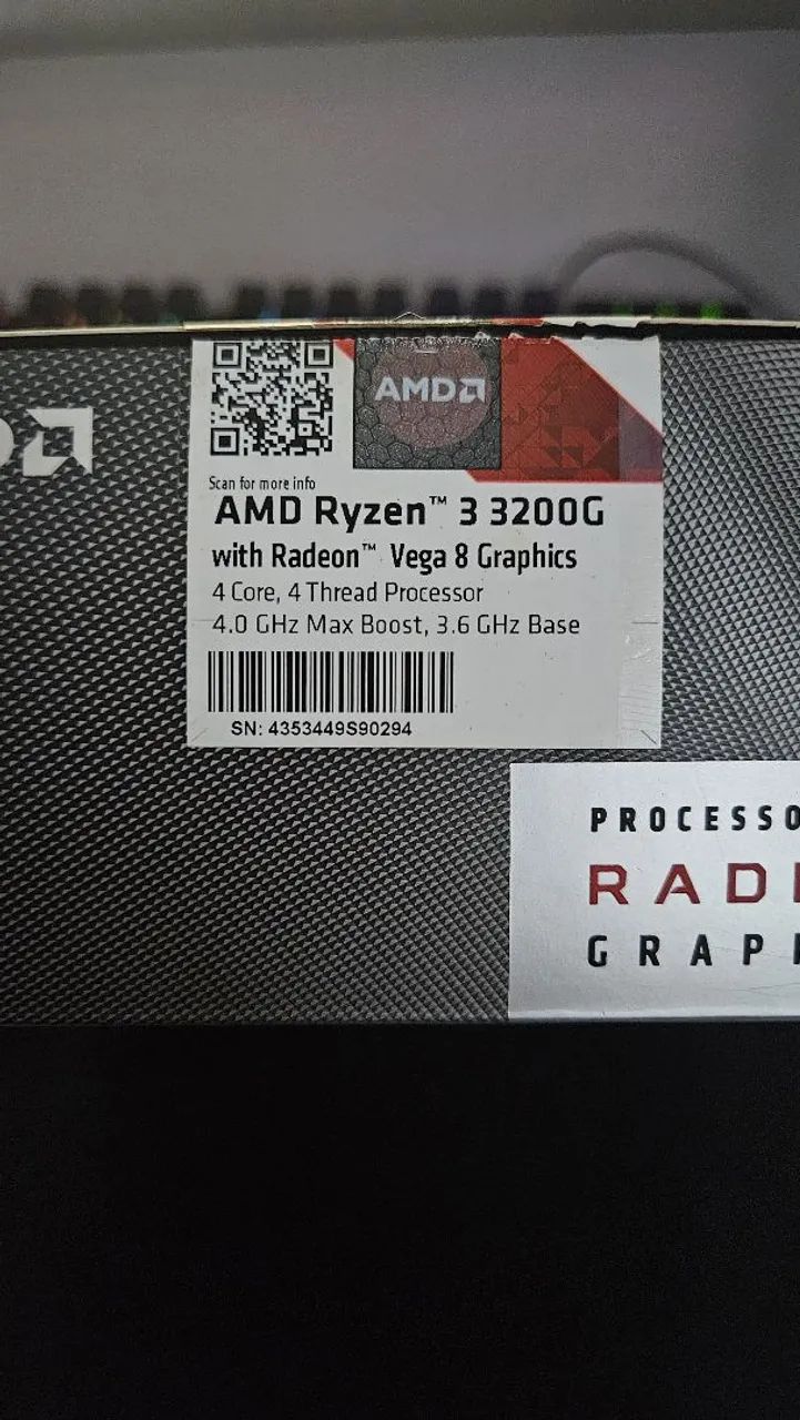 Ryzen 3 3200G + Cooler box - Na caixa - Foto 2