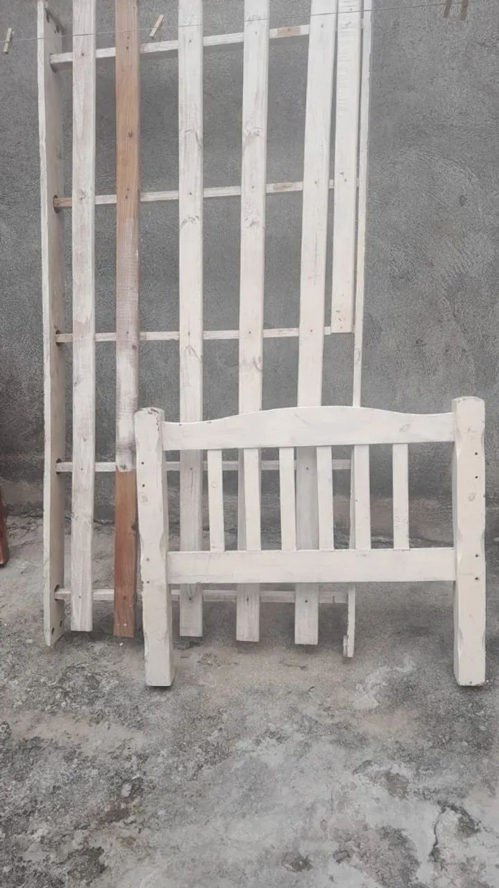 Cama de solteiro rústica de madeira pinus maciça. - Foto 5