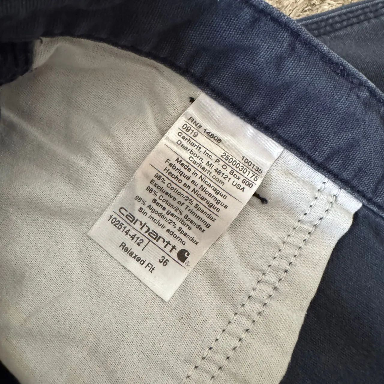 shorts carhartt carpenter navy original  - Foto 4