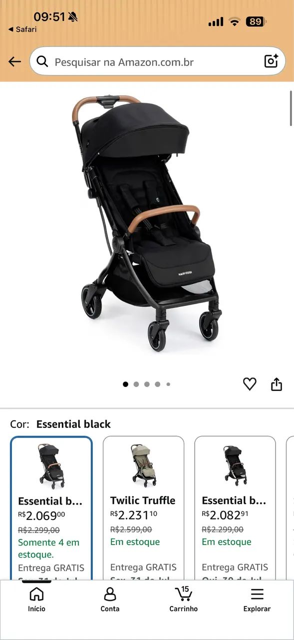 Carrinho de bebê maxi cosi EVA 2