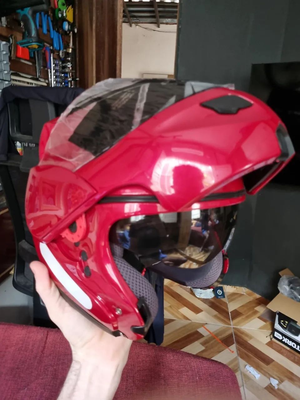 Capacete Novo Escamoteável  - Foto 4