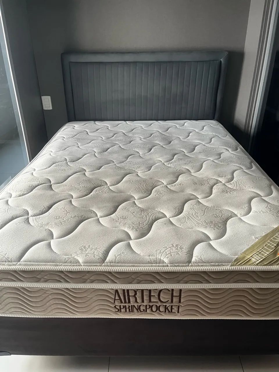 Cama Box Casal + Colchão Ortobom Airtech Spring Pocket (Molas Ensacadas) - Foto 2