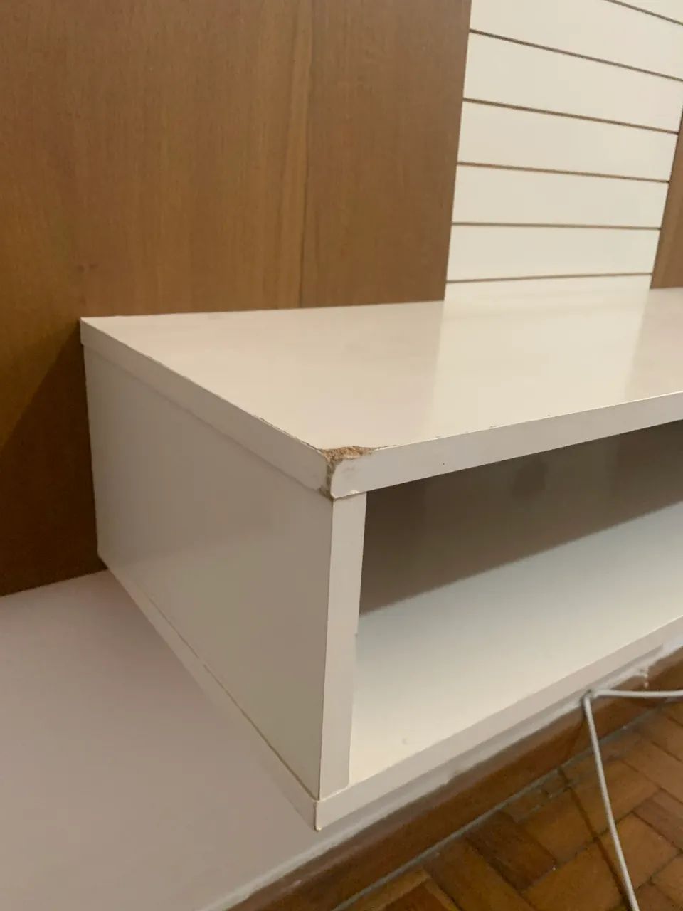 Painel de Parede em madeira MDF para Televisão com prateleiras - Foto 3