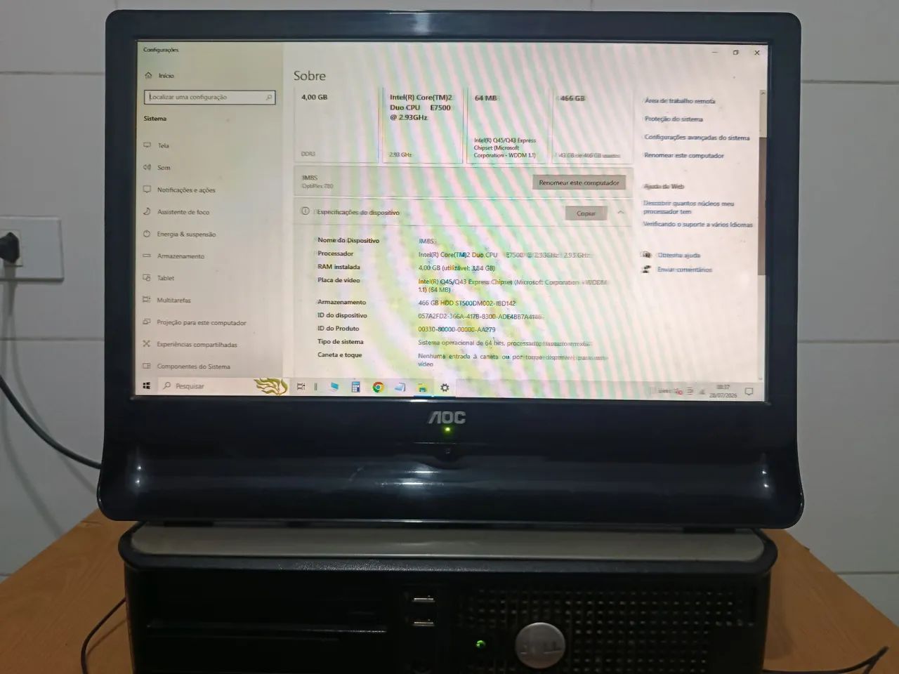 PC Computador Dell Optiplex 780, + Monitor LCD AOC, + Teclado e Mouse... - Foto 2