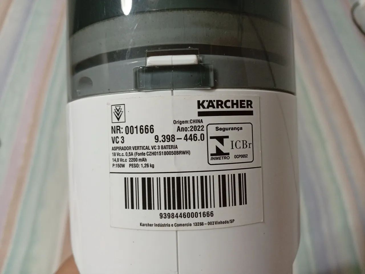 Aspirador Vertical Portátil Kartcher VCL3 Para Consertar ou Para Retirada de Peças. - Foto 2