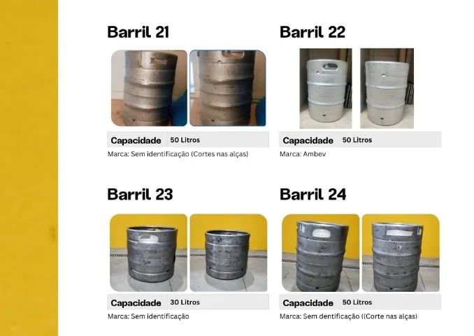Barril chopp inox - Lote com 23 barris - Foto 5