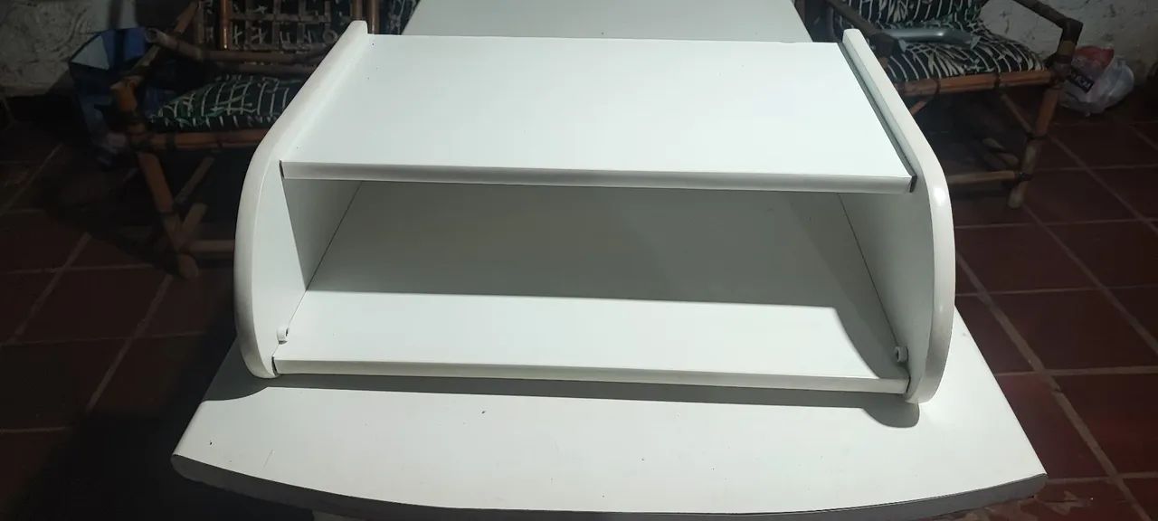 Suporte/Nicho para Micro-ondas em MDF Branco - Ótimo Estado - Foto 3