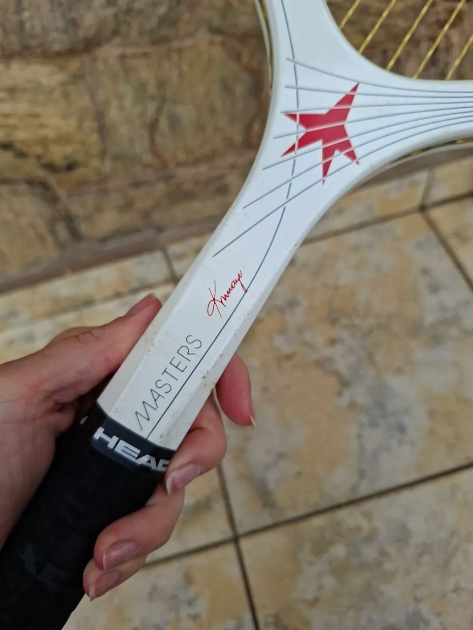 Raquete de tênis Kneissl Super Star graphite Usada - Foto 5