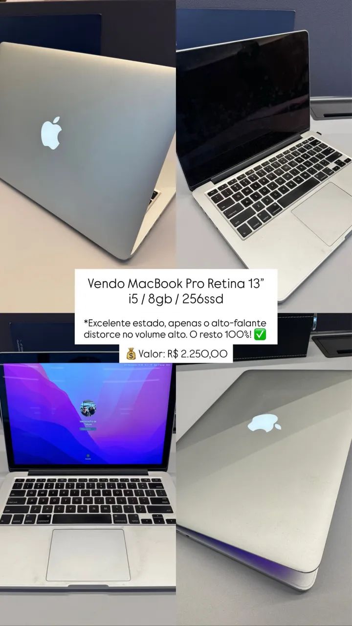 MacBook Pro Retina 13? i5 / 8gb / 256ssd - Notebooks - Centro