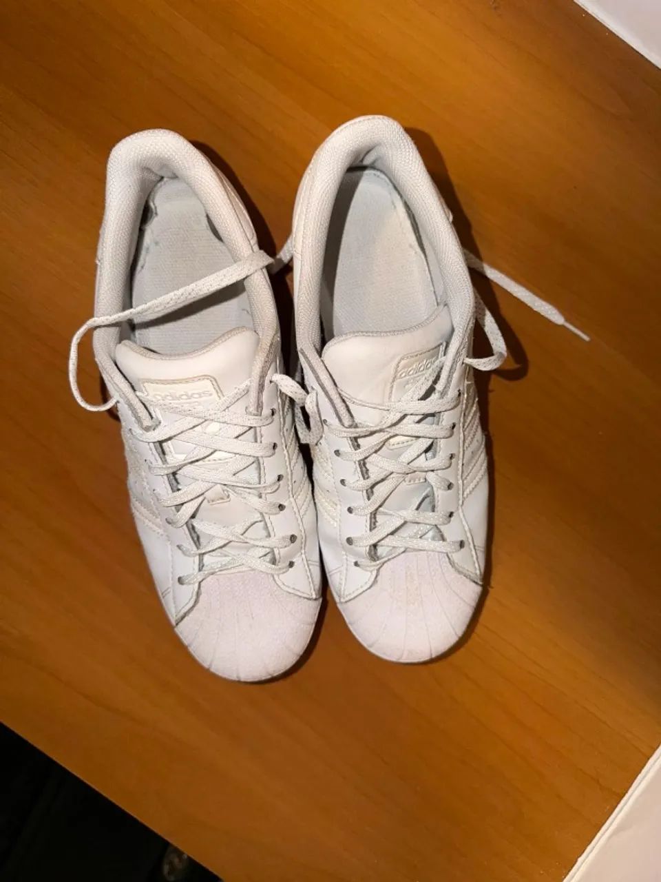 Adidas Superstar branco de couro - Tam 41 - Foto 5