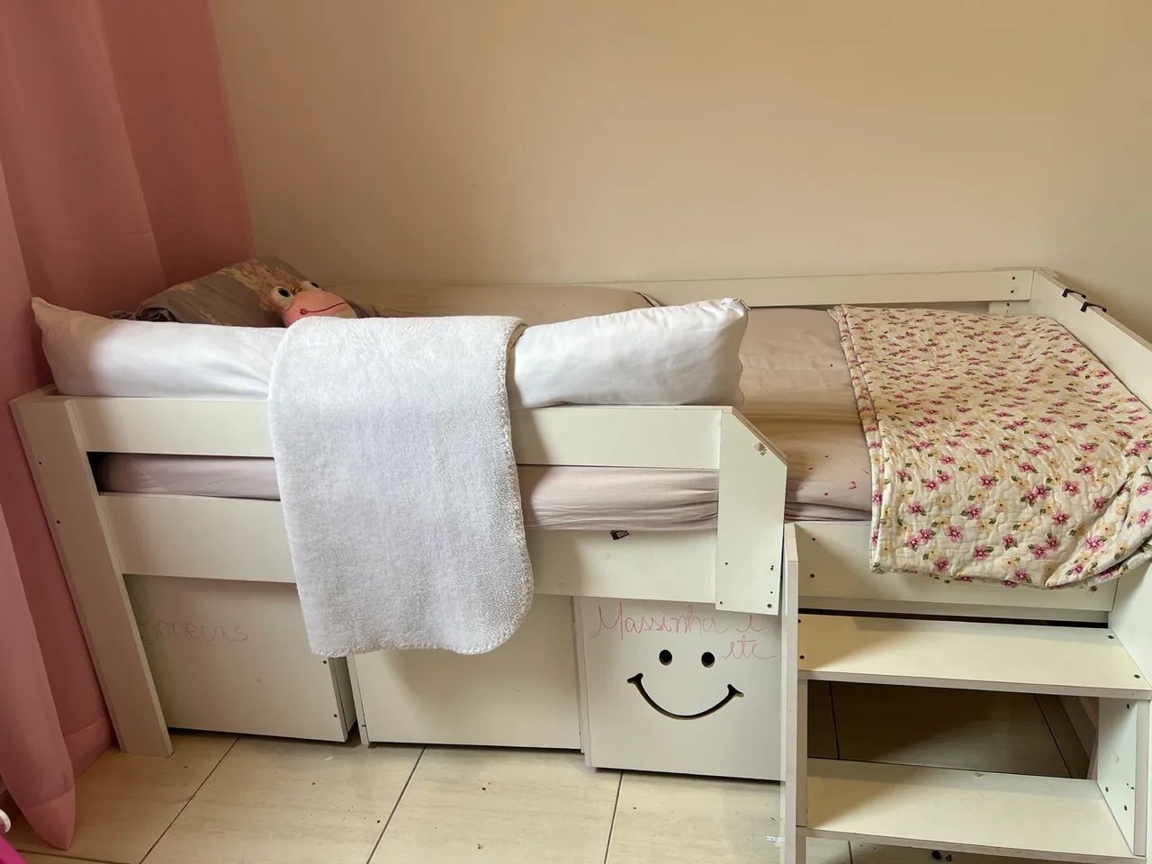 Cama de Solteiro Alta com caixas organizadoras  - Foto 4
