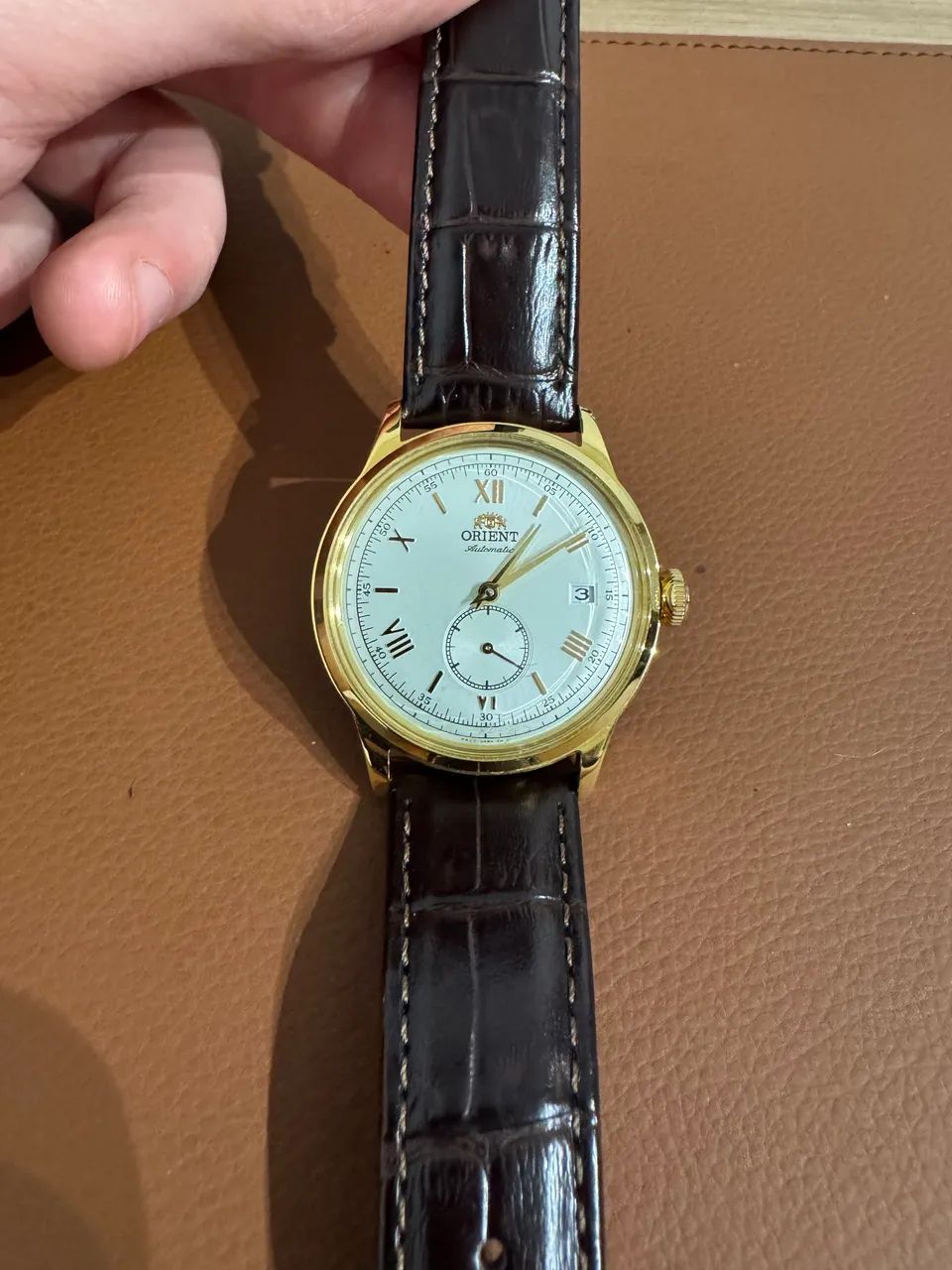 Relógio Orient Bambino Ouro Automático  - Foto 3