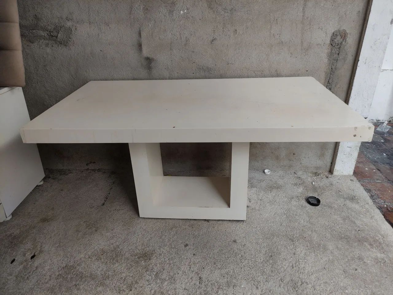 Mesa de centro grande branca - 1,60 m x 0,90 m