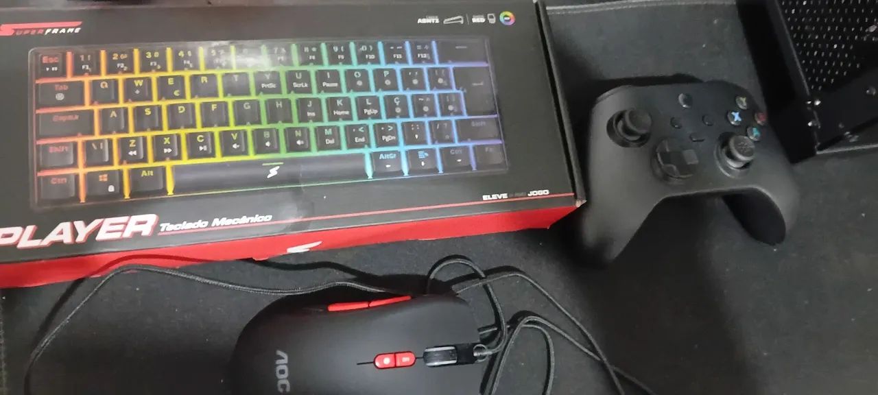 Mouse,teclado mecânico e controle g6