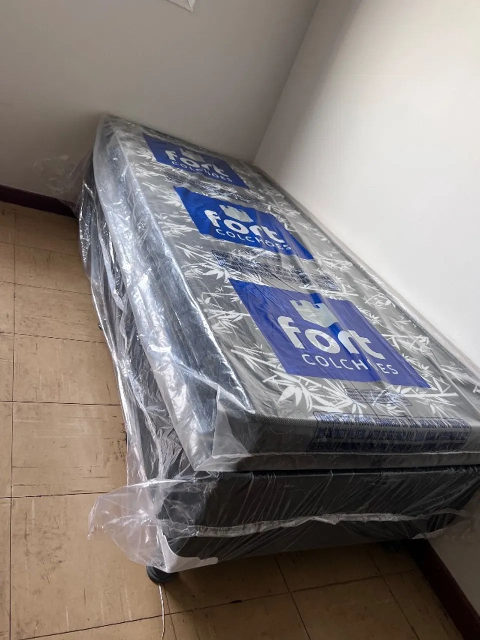 Colchão Solteiro + Base Box , Conjunto Novo Promoção  - Foto 2