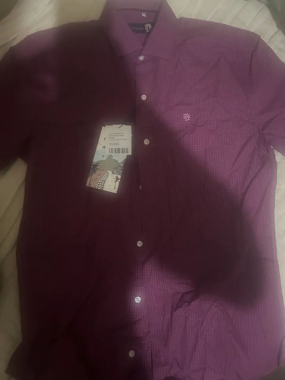 camisa social manga curta, nova. Nunca usada. - Foto 2