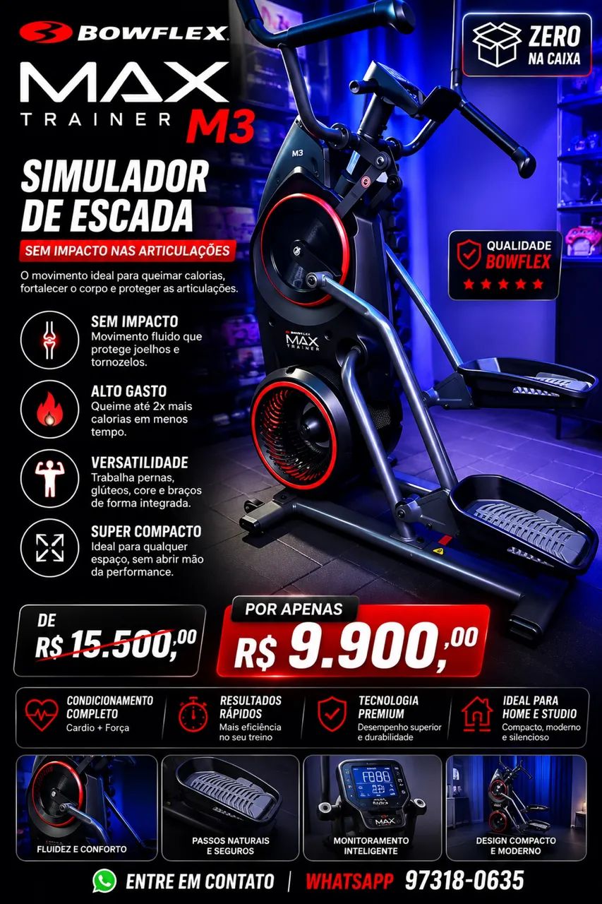 Bowflex simulador de escada sem impacto( zero)
