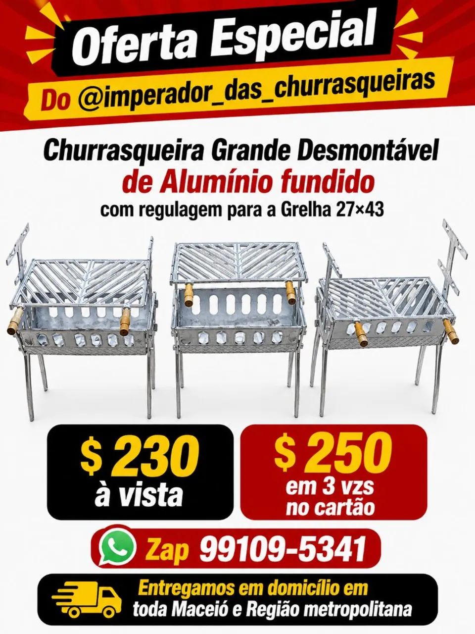 Churrasqueiras de Alumínio fundido  - Foto 2