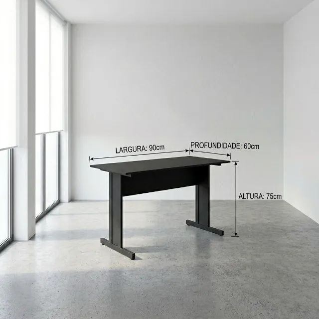 Mesa para escritório 90cm x 60cm pronta entrega 