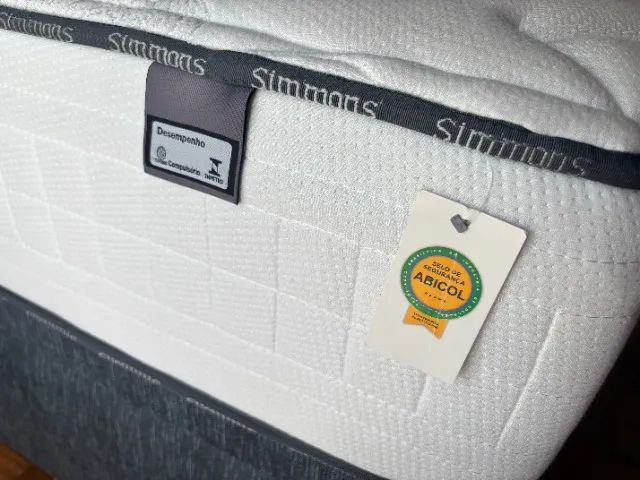 Cama box + Colchão Simmons king size (com espaço para armazenamento, com pillow top) - Foto 5