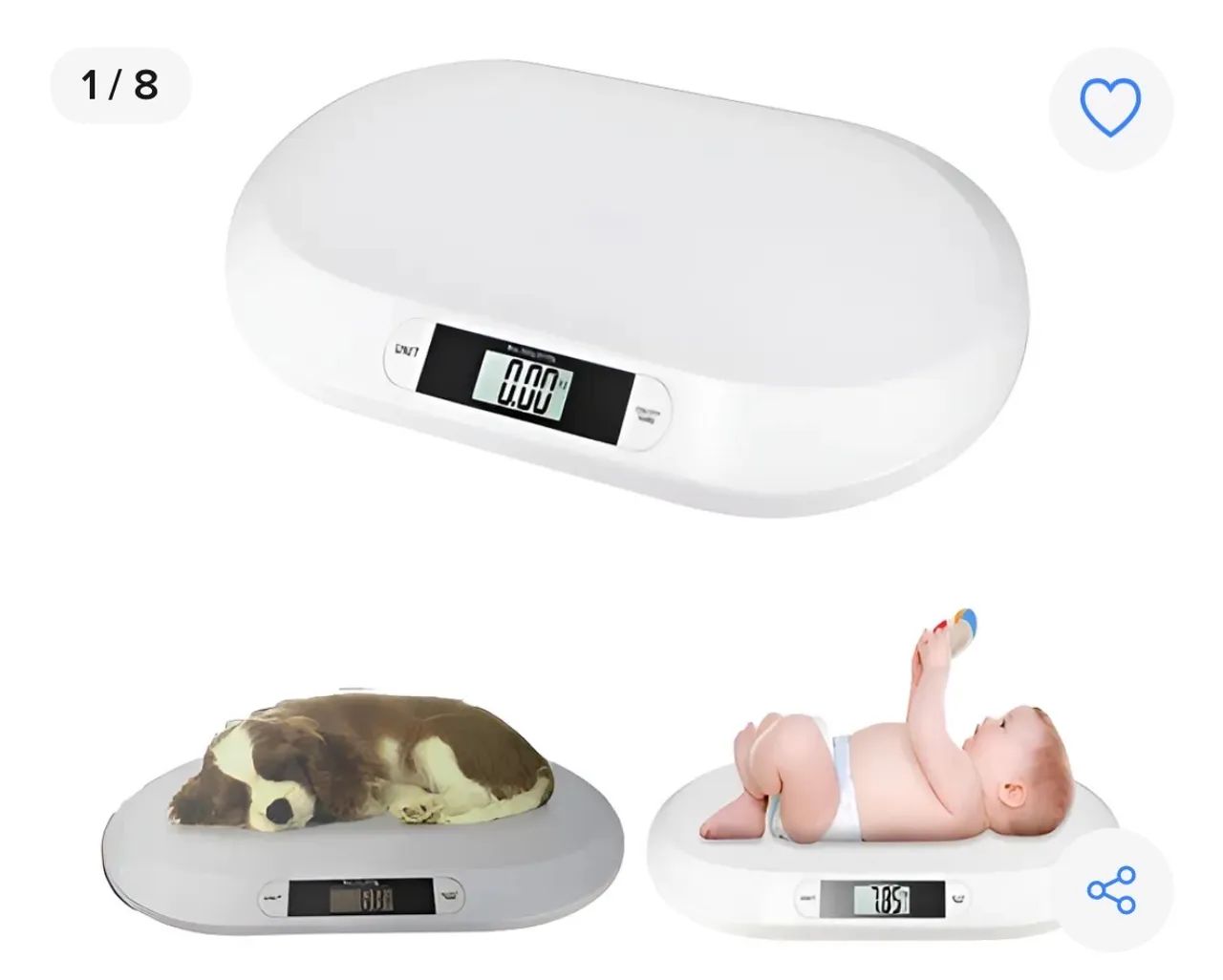 balanca digital bebe pediatrica digital 20kg pet veterinario - Foto 5