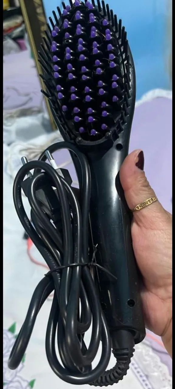 escova alisadoraEscova de cabelo elétrica Fast Hair Straightener HQT-906.  - Foto 2
