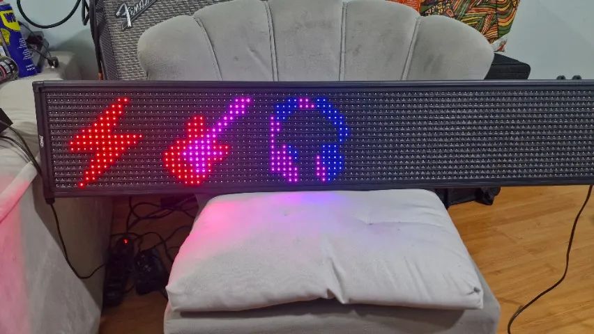 Painel LED Lelong 96x16 - Letreiro Digital Wi-Fi RGB Programável - Foto 2