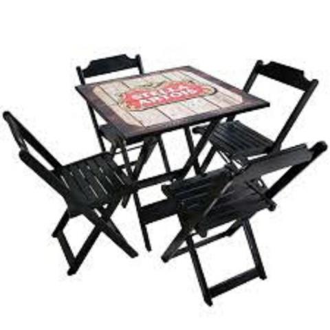 Conjunto mesas e cadeiras dobraveis e bistro para bares e restaurantes - Fabricamos - Foto 2