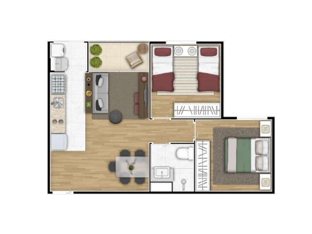 Código MA24 = Apartamento 50M² 2 dorms, varanda, 1 vaga. Vista Alegre II - Foto 7