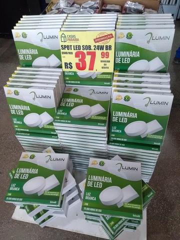 Luminária Sobrepor LED 24w - R$ 37,99