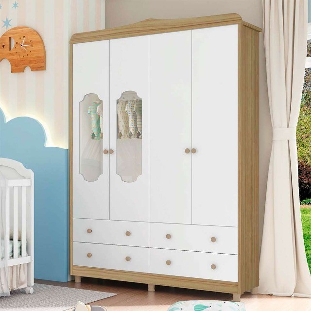 Roupeiro Infantil Noah Peroba 100% MDF - ( Promoção )  - Foto 2