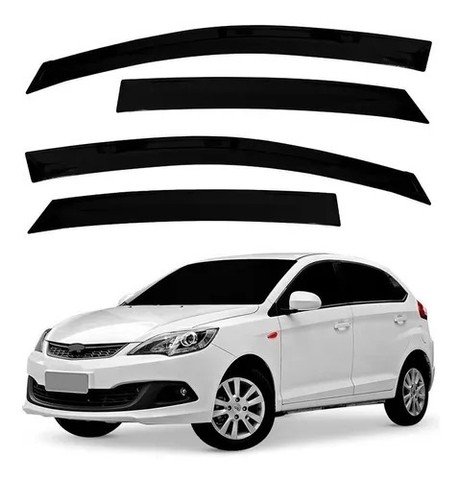 Calha Chuva Defletor Fumê Chery Celer Hatch 2014 /