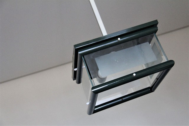 Lustre Up Cycle com Plafon Original Verde Escuro - Projeto NA-4 - Anos 60 - Foto 3