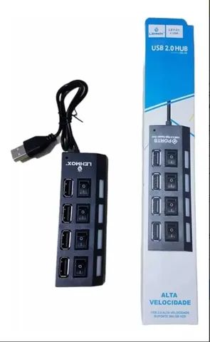 Hub usb extensor 4 portas 2.0 com interruptor lehmox - ley-21 - Foto 5