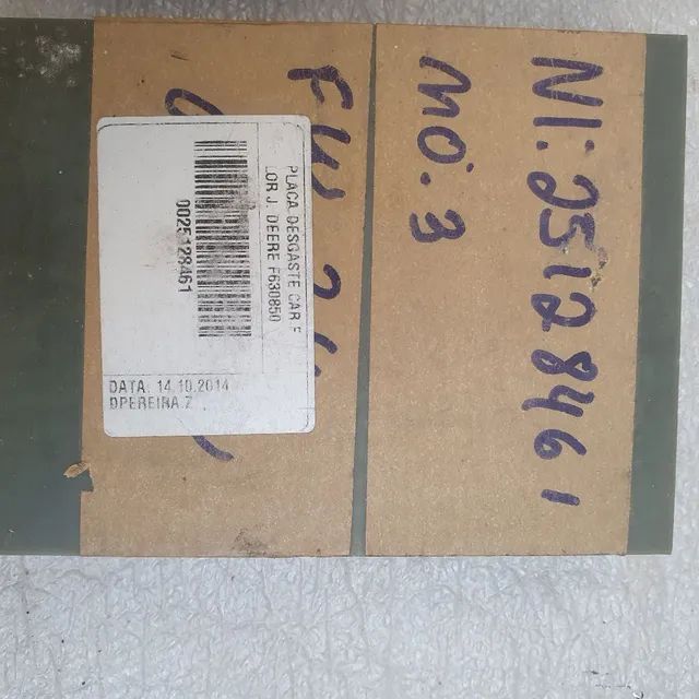 John deere harvester 1070e placa desgaste extensão barra nova original F630850 - Foto 4