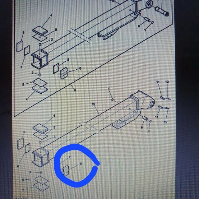 John deere harvester 1070e placa desgaste extensão barra nova original F630850 - Foto 6