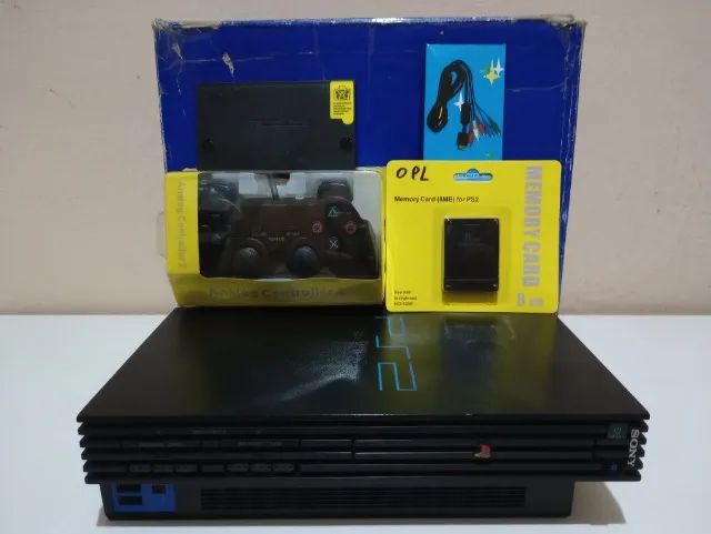 Playstation 2 Slim Ps2 Slim + Hd 500gb Lotado de Jogos