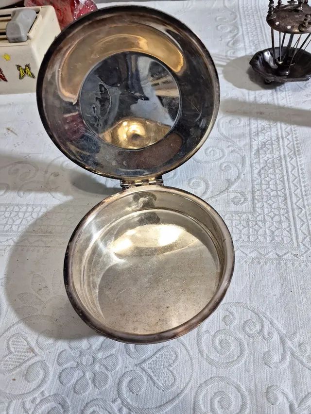 Porta joias  banhado a plata 