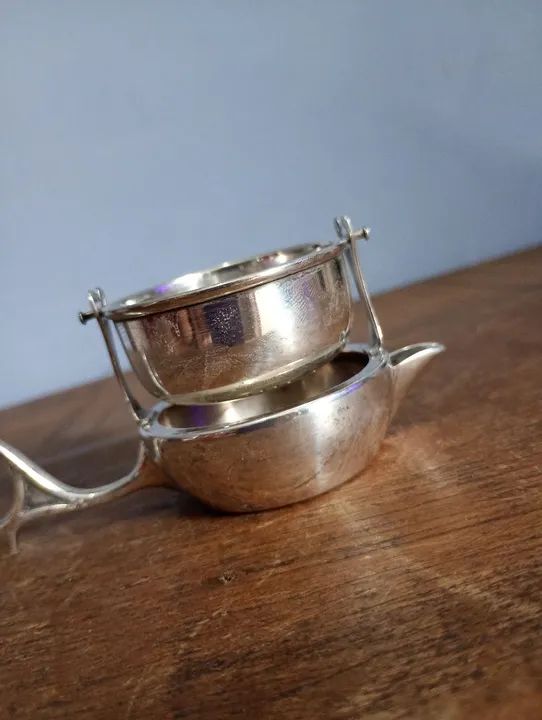Infusor de Chá de Prata Wolff Antigo - Foto 2