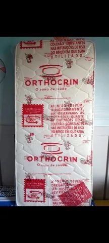 Colchão Berço Padrão - medidas 60x130x10. Marca: ORTHOCRIN. Estado: NOVO.