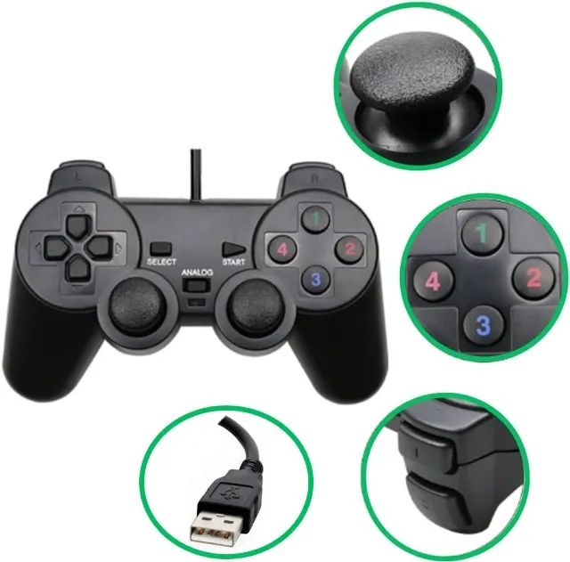 Controle Joystick Usb Analógico Para Computador  - Foto 5