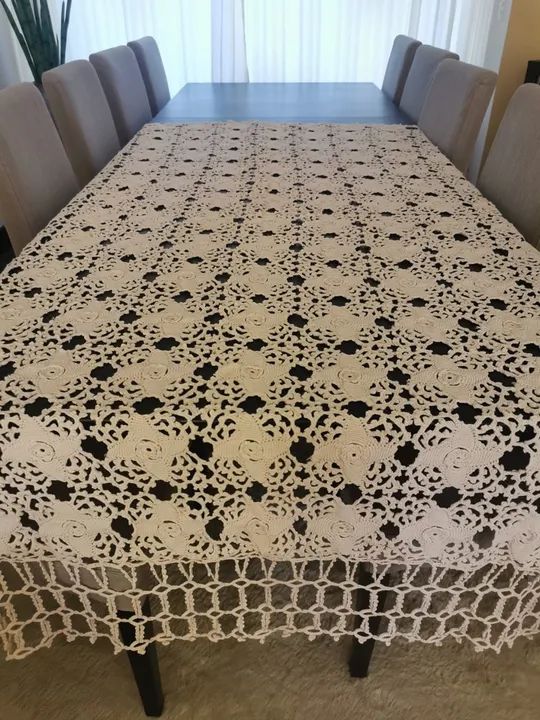Colcha ou toalha de crochê - feita à mão  - Foto 2