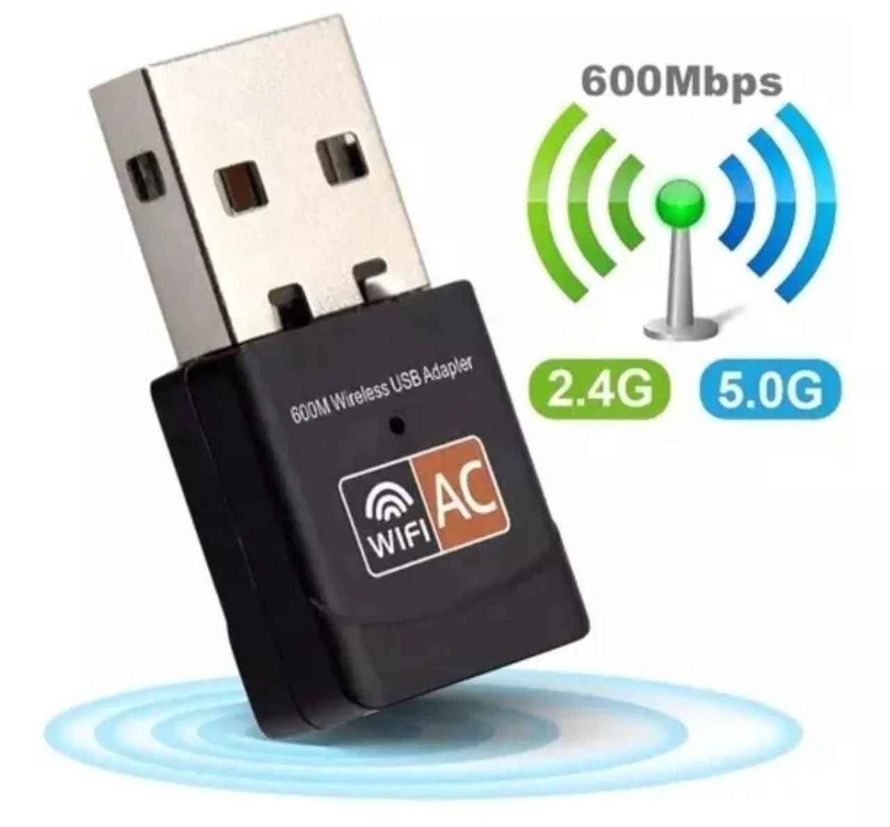 Adaptador Receptor Wireless Usb Wi-fi Dual Band 2.4 e 5ghz