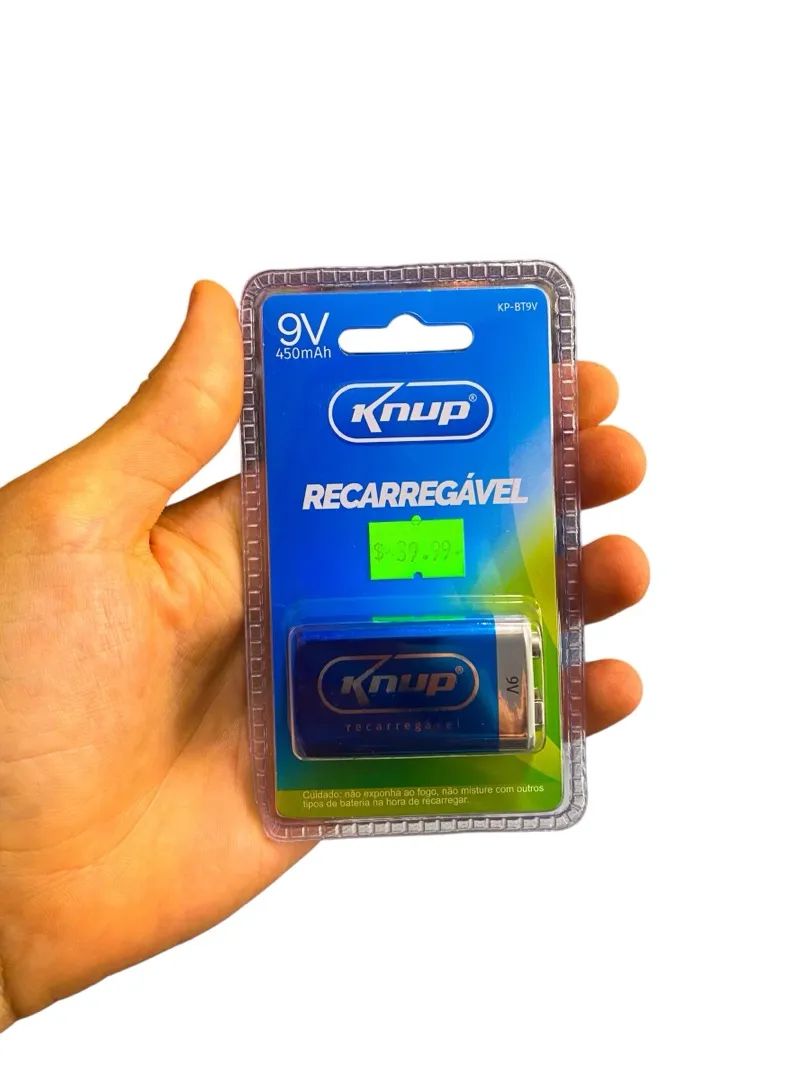Bateria Recarregável Knup 9V