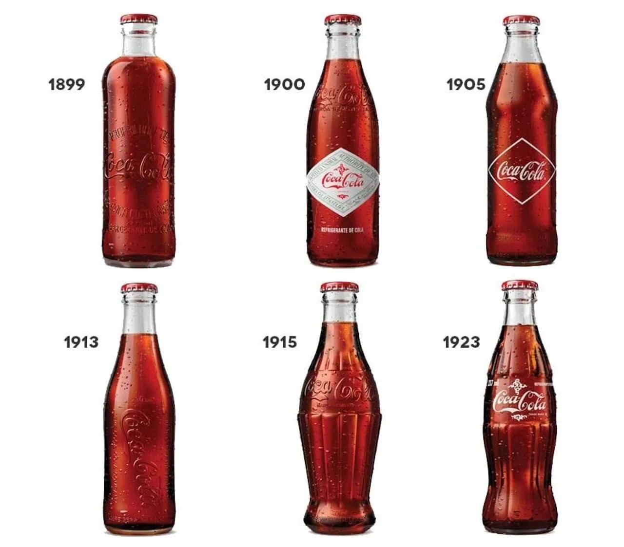 Vintage Coca-Cola Bottle Collection (6 Bottles)