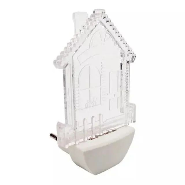 Abajur Noturno Brasfort Led Casa 127v Led Branco Cor da cúpula Transparente
