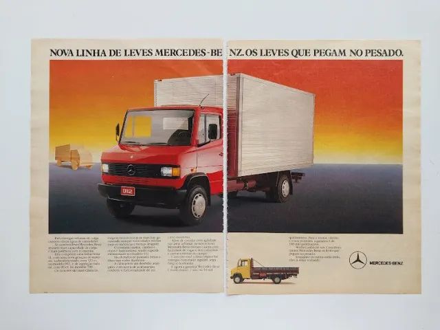 Caminhão Mercedes Benz 709 e 912 - Propaganda original de revista de época
